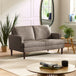 Fabric 2 Seater Sofa With Wooden Legs - Daisy