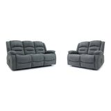 Fabric 3 + 2 Seater Sofa Set Electric Recliner - Alva