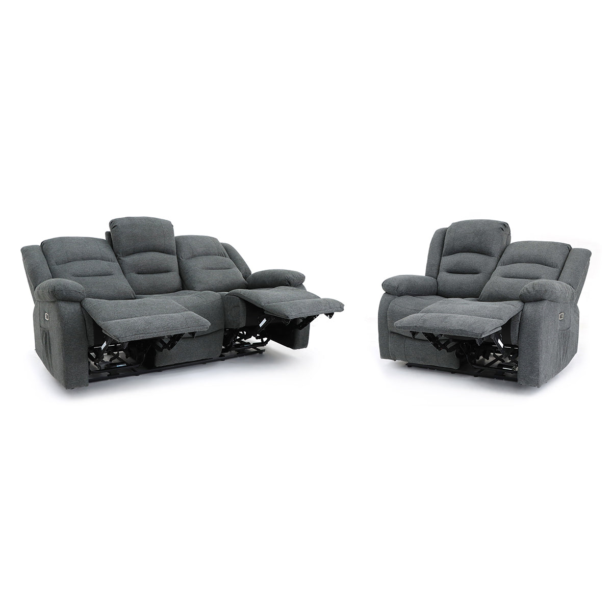 Fabric 3 + 2 Seater Sofa Set Electric Recliner - Alva