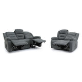 Fabric 3 + 2 Seater Sofa Set Electric Recliner - Alva