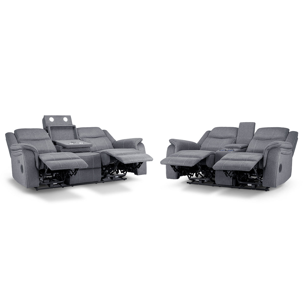 Fabric 3 + 2 Seater Sofa Set Electric Recliner - Galaxy Tech