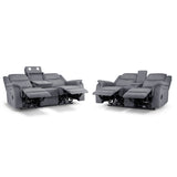 Fabric 3 + 2 Seater Sofa Set Electric Recliner - Galaxy Tech