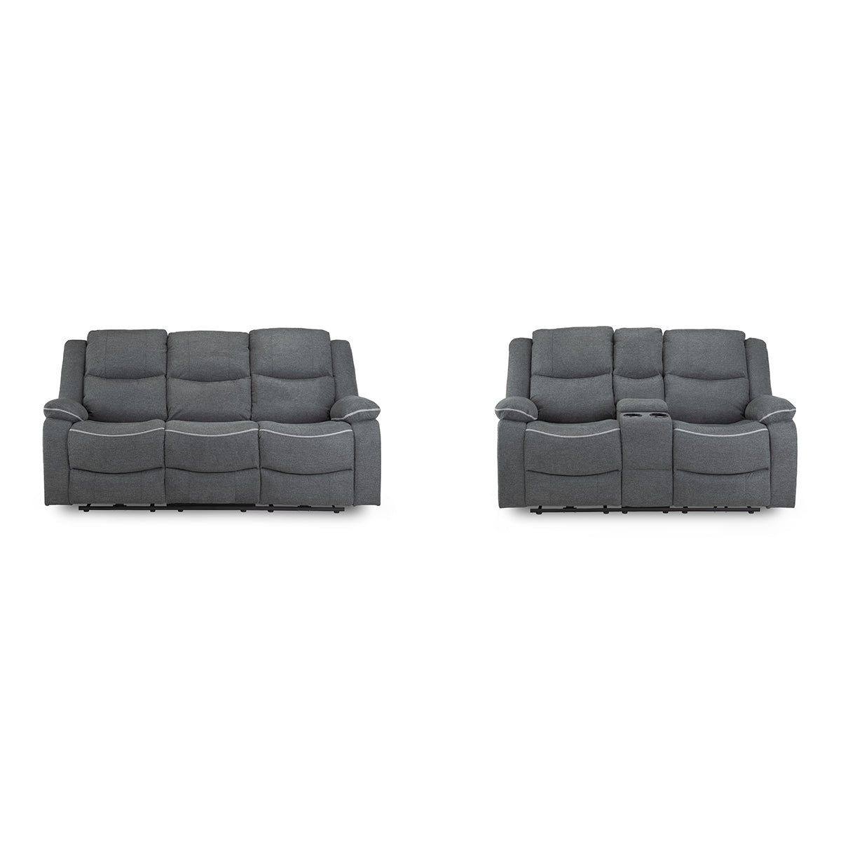 Fabric 3 + 2 Seater Sofa Set Electric Recliner - Harald
