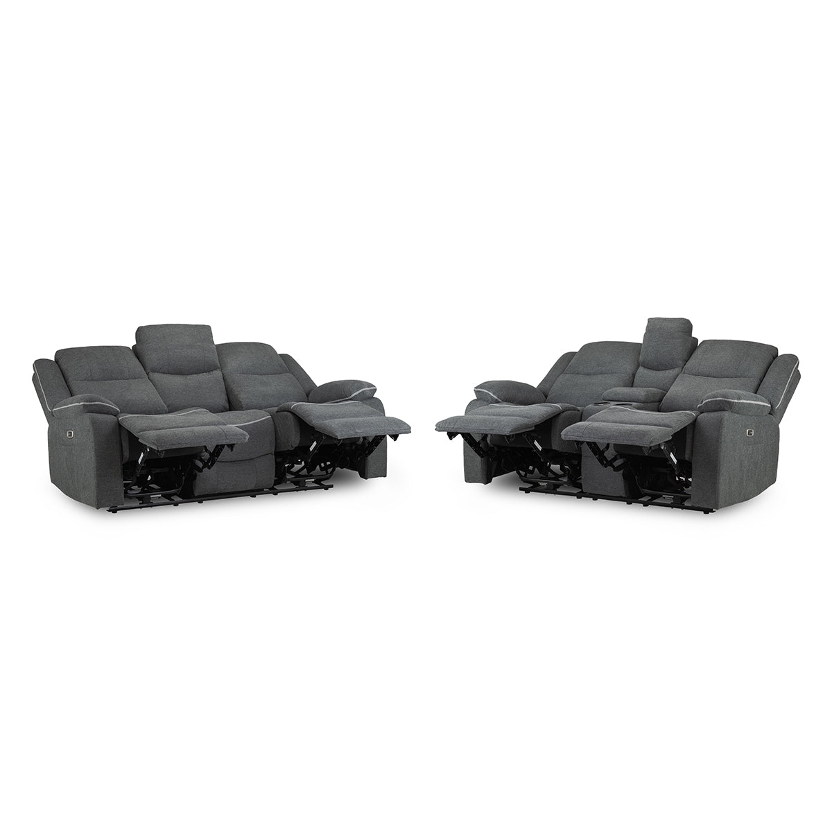 Fabric 3 + 2 Seater Sofa Set Electric Recliner - Harald