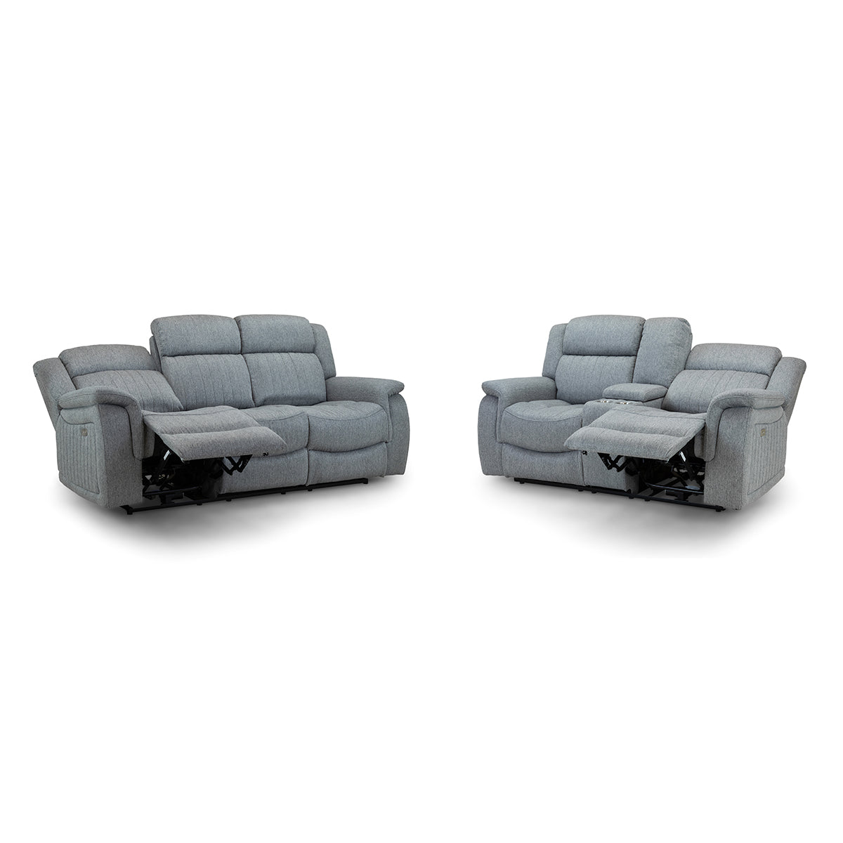 Fabric 3 + 2 Seater Sofa Set Electric Recliner - Linden