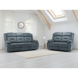 Fabric 3 + 2 Seater Sofa Set Recliner - Novie