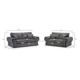 Fabric 3 + 2 Seater Sofa Set - Wilcot