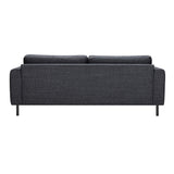 Fabric 3 + 3 Seater Sofa Set With Matt Black Steel Legs - Omaha