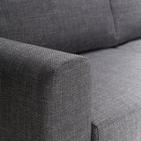 Fabric 3 + 3 Seater Sofa Set With Matt Black Steel Legs - Omaha