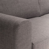 Fabric 3 + 3 Seater Sofa Set With Matt Black Steel Legs - Omaha