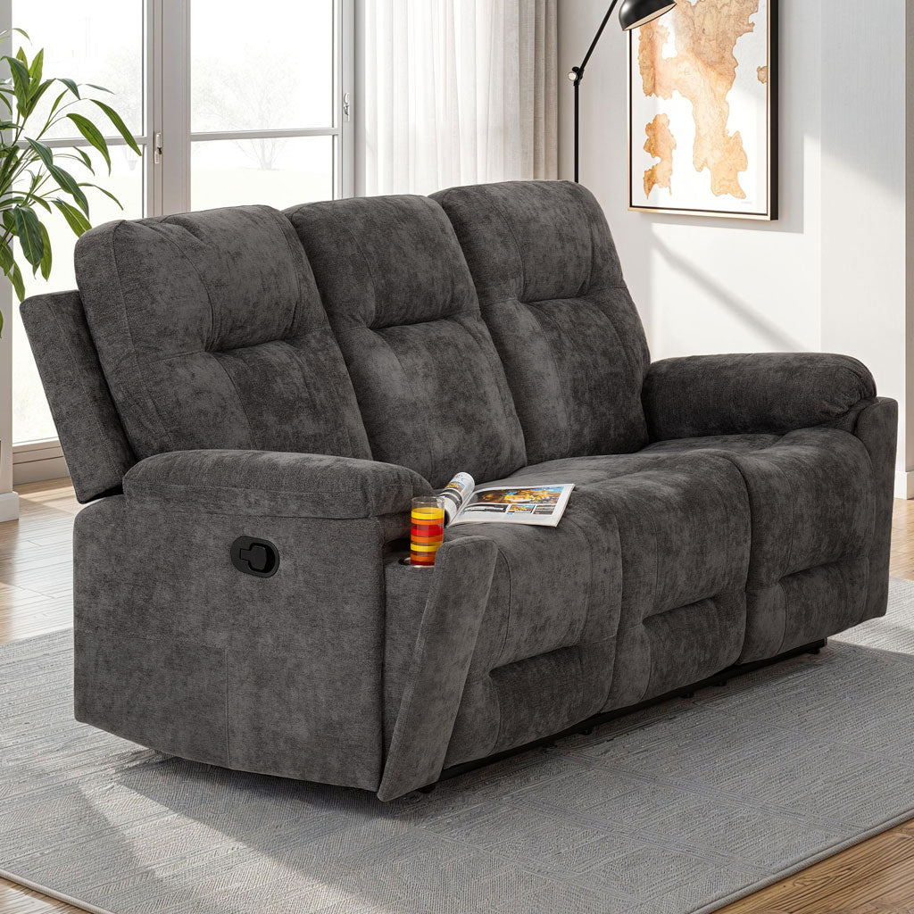 Fabric 3 Seater Recliner Sofa - Guildford
