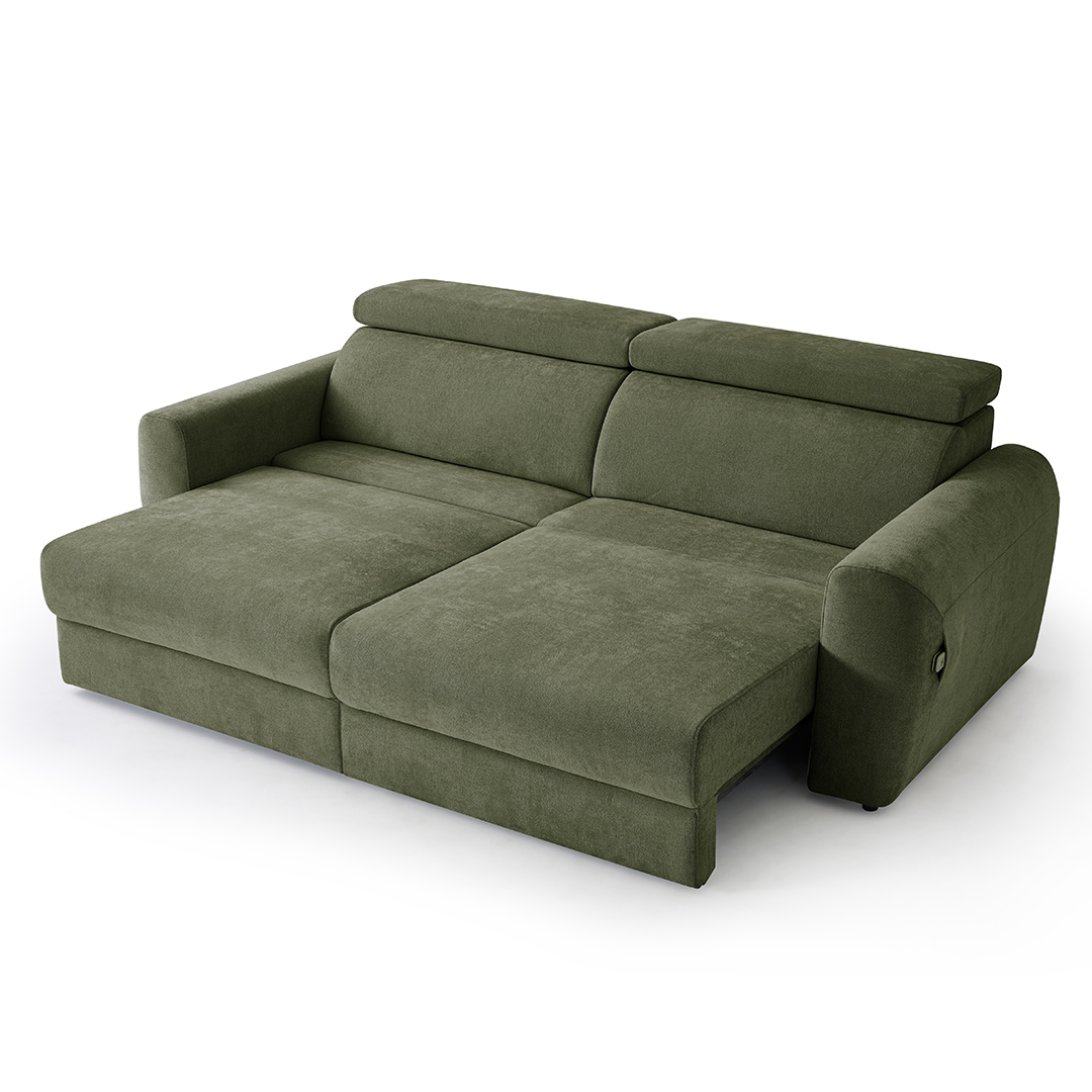 Fabric 3 Seater Sofa Bed Electric Recliner - Dakota