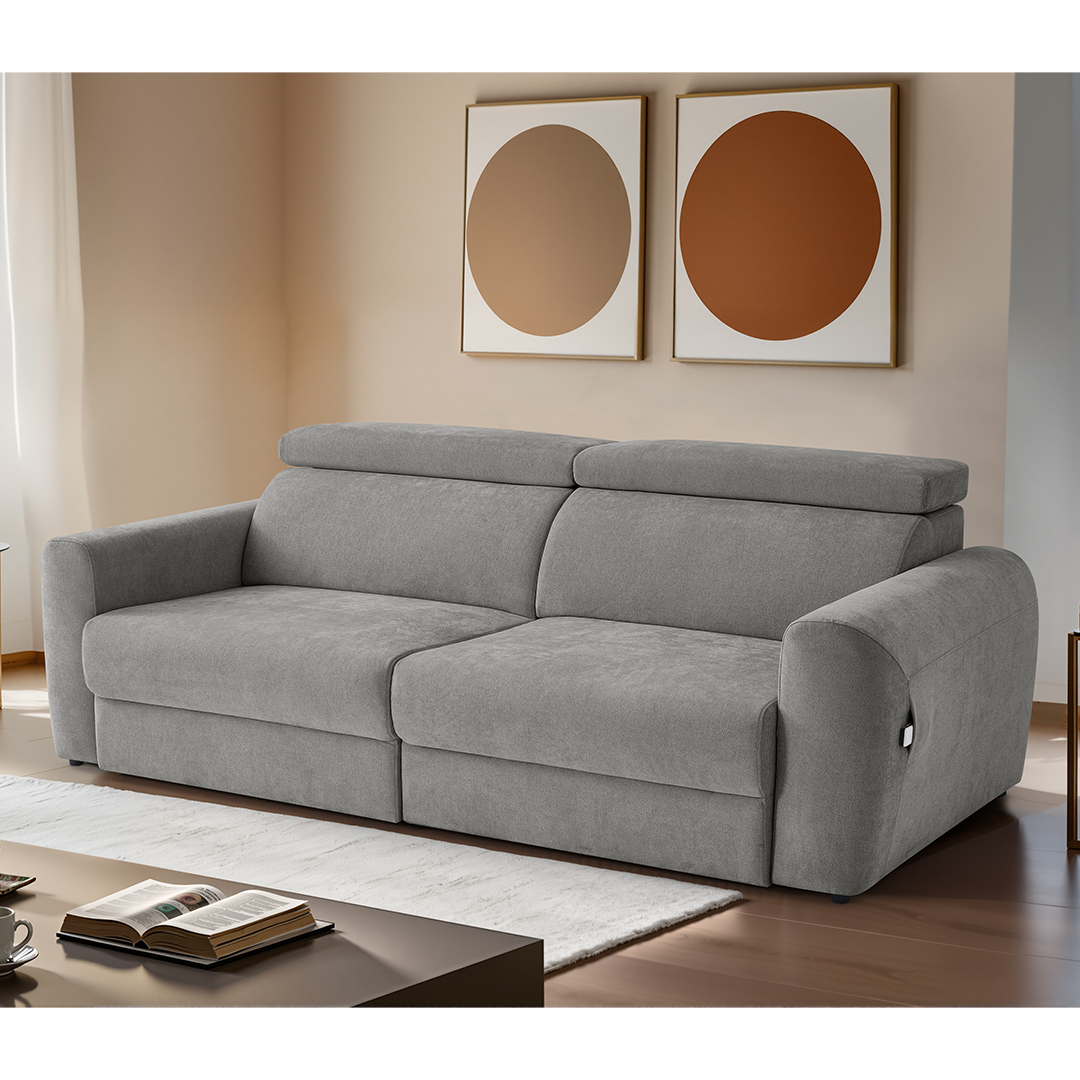 Fabric 3 Seater Sofa Bed Electric Recliner - Dakota