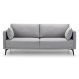 Fabric 3 Seater Sofa With Black Metal Legs - Rohe