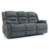 Fabric 3 Seater Sofa Electric Recliner - Alva