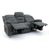 Fabric 3 Seater Sofa Electric Recliner - Alva
