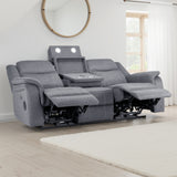 Fabric 3 Seater Sofa Electric Recliner - Galaxy Tech