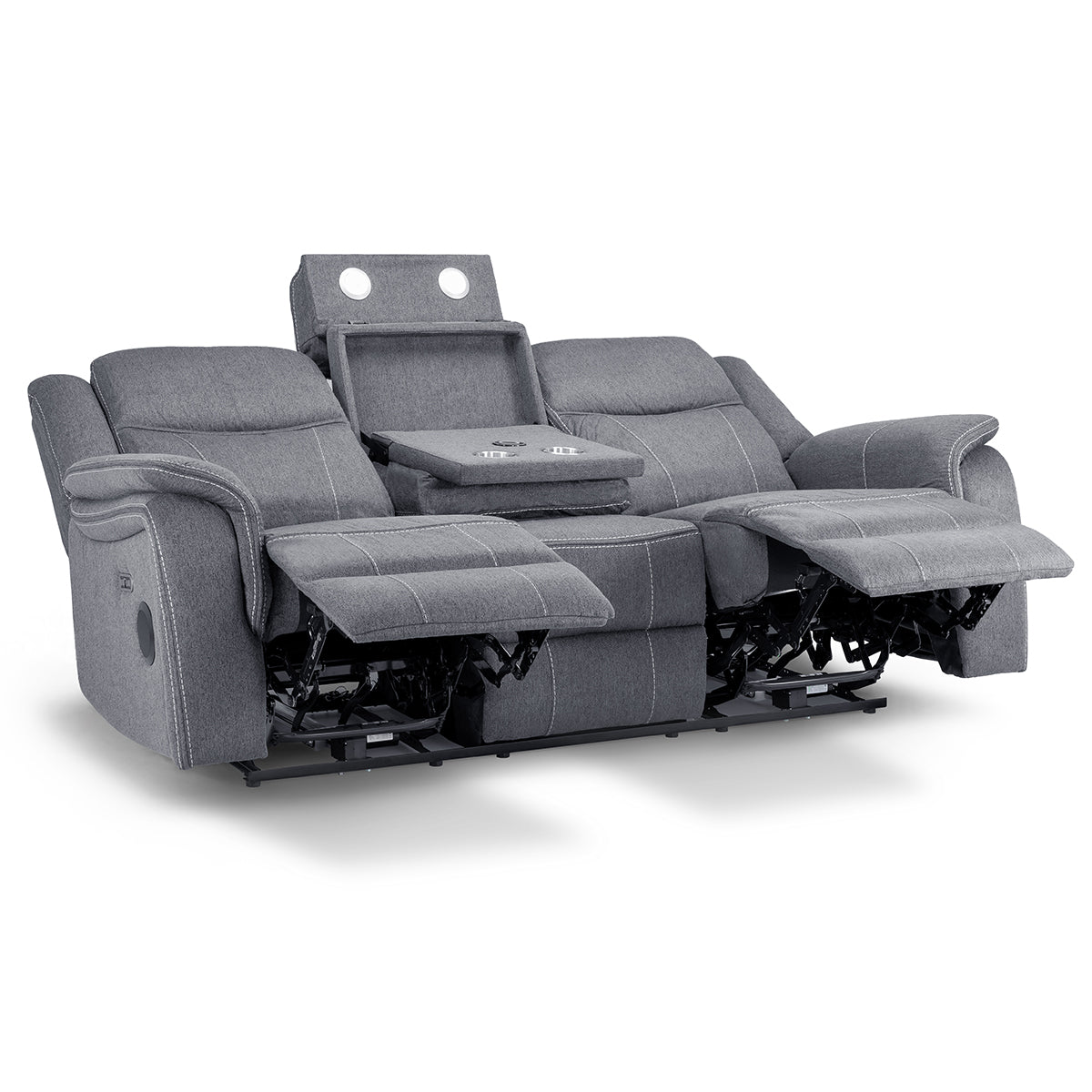 Fabric 3 Seater Sofa Electric Recliner - Galaxy Tech
