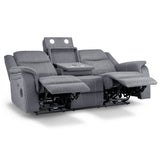 Fabric 3 Seater Sofa Electric Recliner - Galaxy Tech