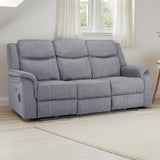 Fabric 3 Seater Sofa Electric Recliner - Galaxy Tech