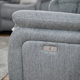 Fabric 3 Seater Sofa Electric Recliner - Linden