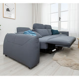 Fabric 3 Seater Sofa Electric Recliner - Primrose