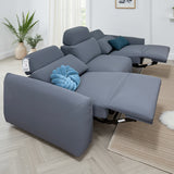Fabric 3 Seater Sofa Electric Recliner - Primrose