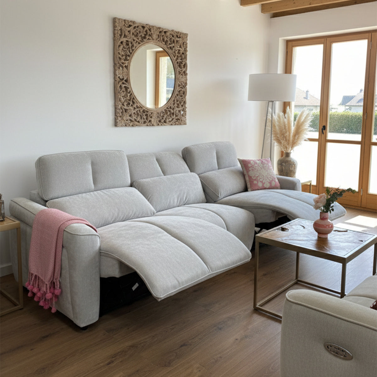 Fabric 3 Seater Sofa Electric Recliner - Soho