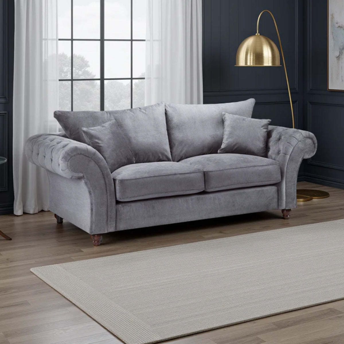 Fabric 3 Seater Sofa Fullback - Windsor
