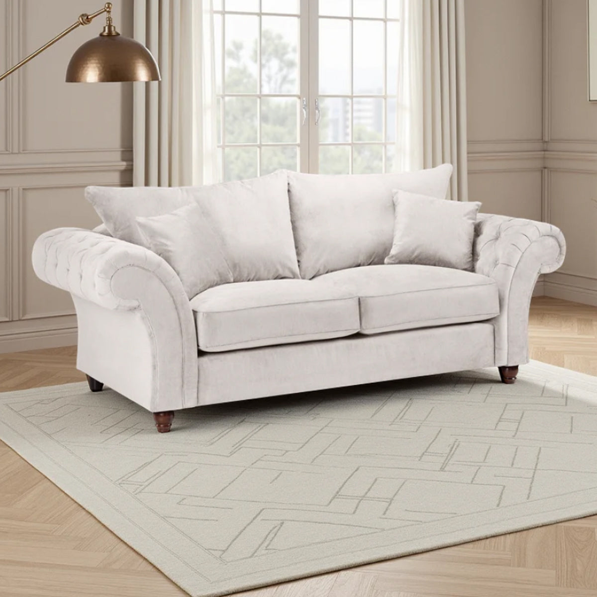 Fabric 3 Seater Sofa Fullback - Windsor
