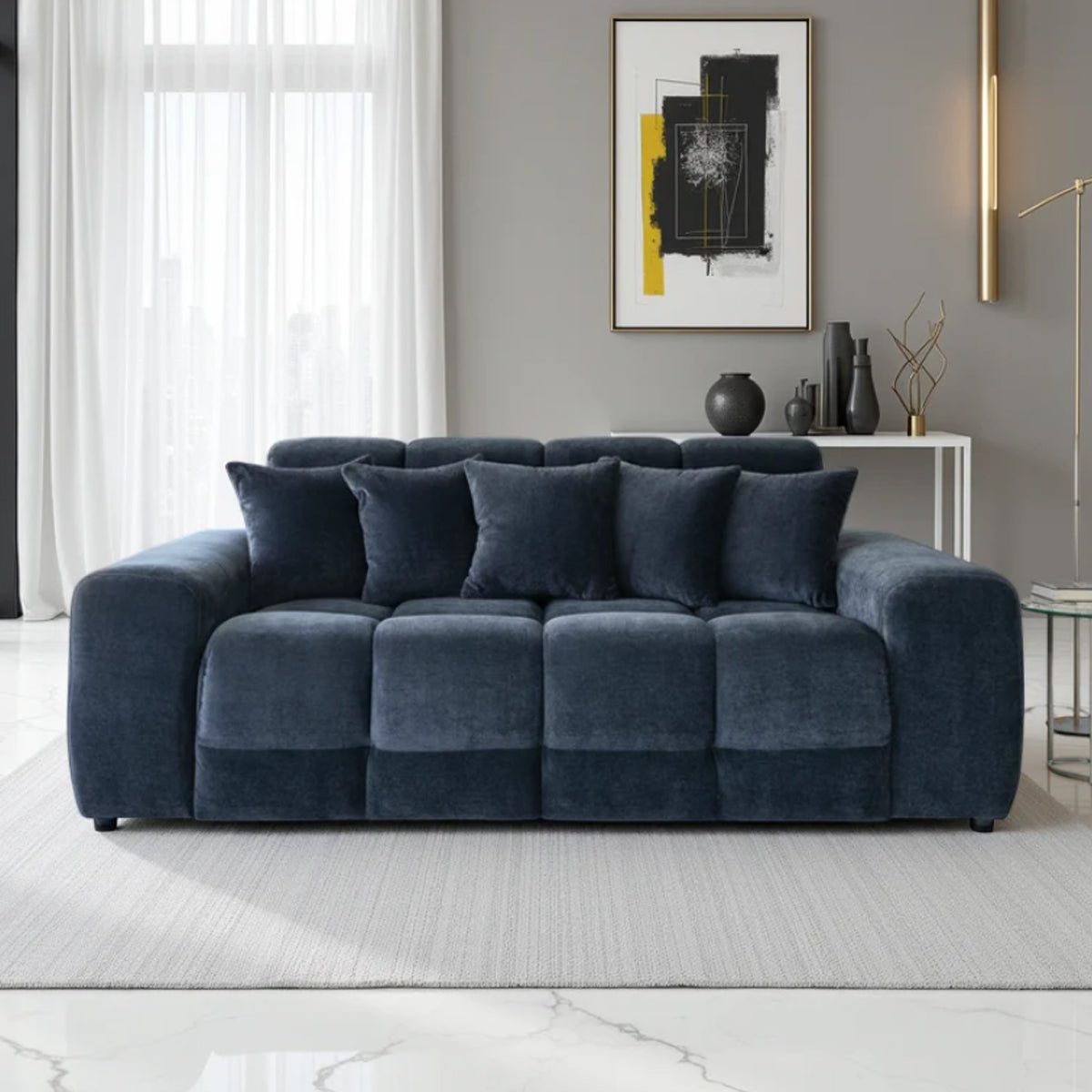 Fabric 3 Seater Sofa - Jacob