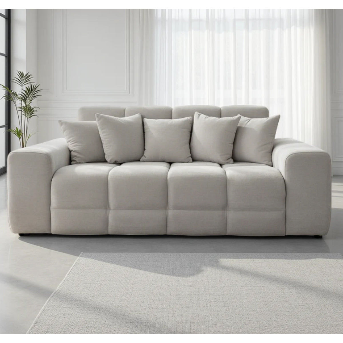 Fabric 3 Seater Sofa - Jacob