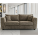 Fabric 3 Seater Sofa With Metal Trim on Arms - Serena