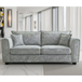 Fabric 3 Seater Sofa With Metal Trim on Arms - Serena