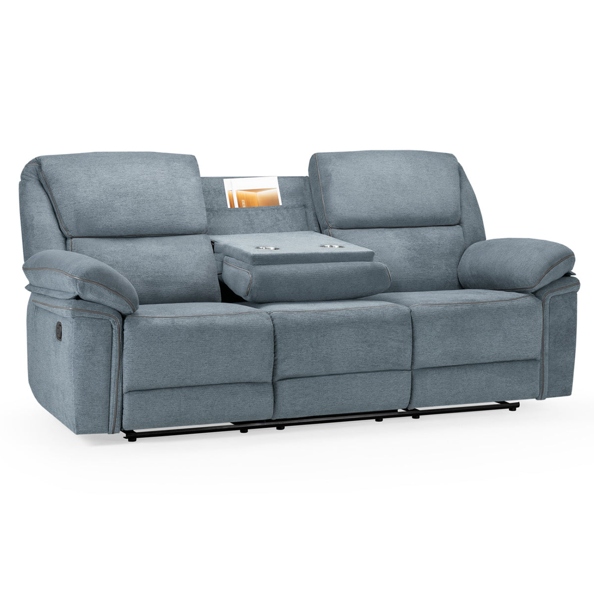 Fabric 3 Seater Sofa Recliner - Elio