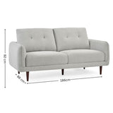 Fabric 3 Seater Sofa - Remy