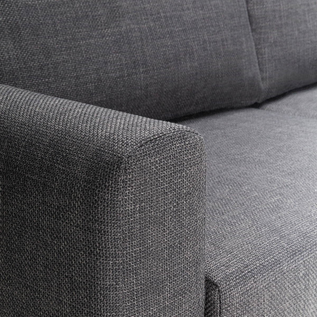 Fabric 3 Seater Sofa Set With Matt Black Steel Legs - Omaha