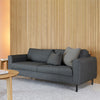 Fabric 3 Seater Sofa Set With Matt Black Steel Legs - Omaha