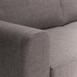 Fabric 3 Seater Sofa Set With Matt Black Steel Legs - Omaha