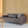 Fabric 3 Seater Sofa Set With Matt Black Steel Legs - Omaha
