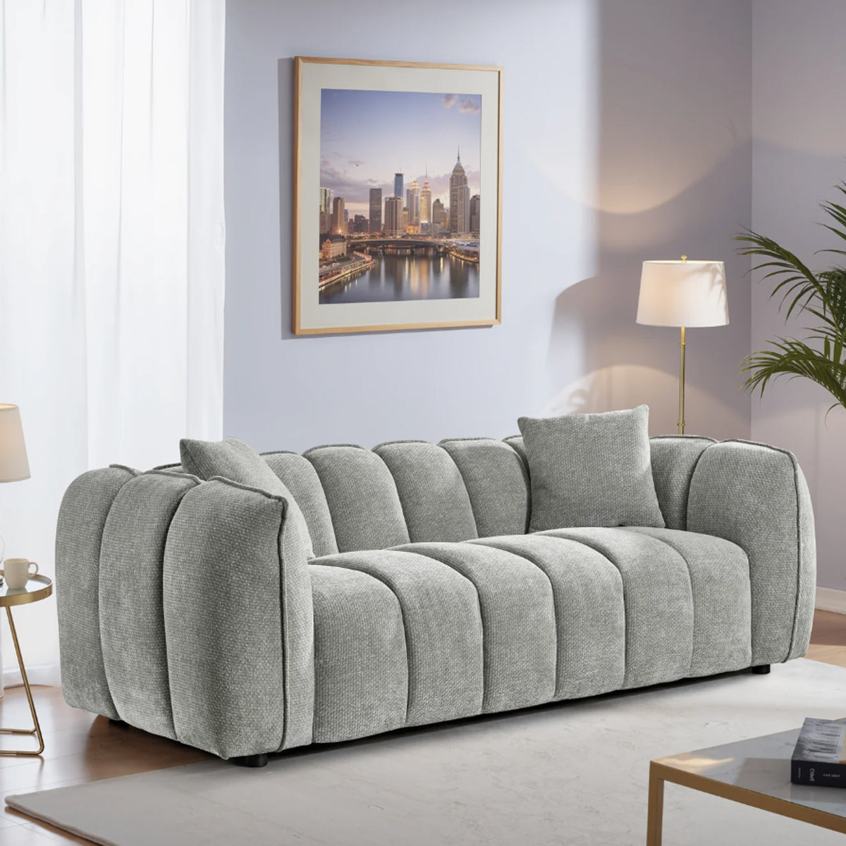 Fabric 3 Seater Sofa - Venice