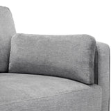 Fabric 3 Seater Sofa With Black Legs - Hayward