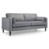 Fabric 3 Seater Sofa With Black Legs - Hayward