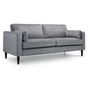 Fabric 3 Seater Sofa With Black Legs - Hayward