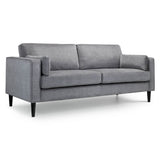 Fabric 3 Seater Sofa With Black Legs - Hayward