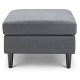 Fabric 3 Seater Sofa With Ottoman - Marant