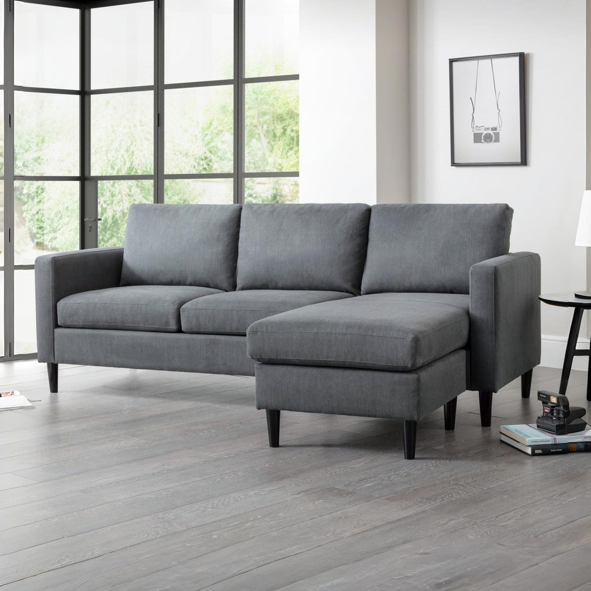Fabric 3 Seater Sofa With Ottoman - Marant