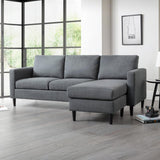Fabric 3 Seater Sofa With Ottoman - Marant