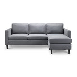 Fabric 3 Seater Sofa With Ottoman - Marant