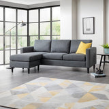 Fabric 3 Seater Sofa With Ottoman - Marant